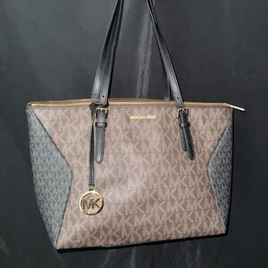 Michael Kors Signature Brown and Black Tote